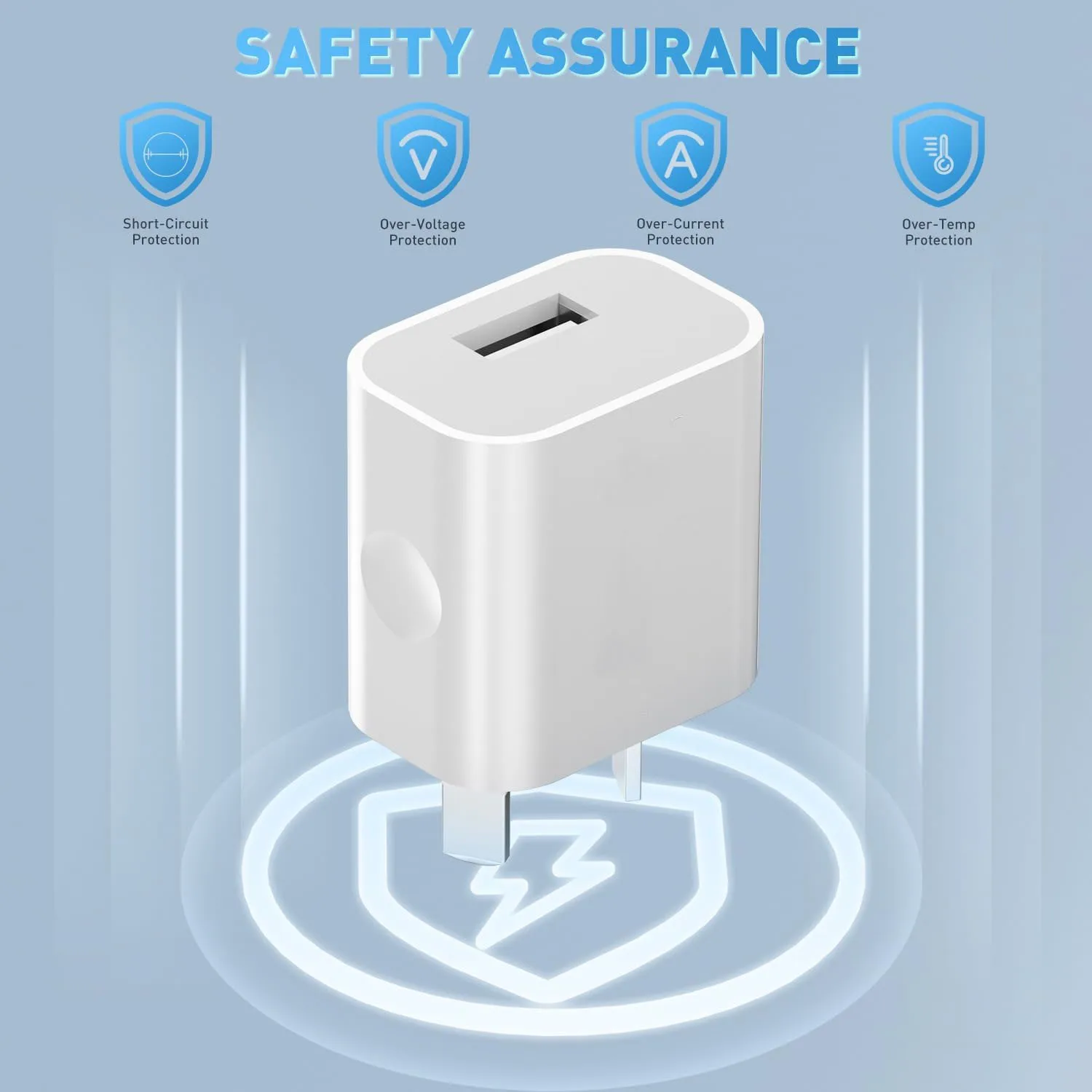 10pcs 2A USB Power Adapter, USB Charger Plug, USB Wall Plug 5V Charger, Aus USB Plug 5V/2.1A Adapter SAA Certifier For Mobile