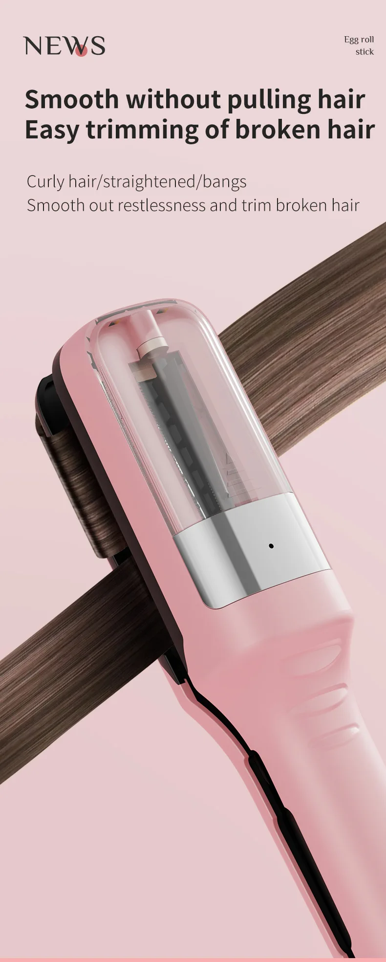 Hair Ends Trimmer Split Remover Dry Damaged Brittle Professional Automatic Trim Split for Women Cordless Hair Cutting Machine