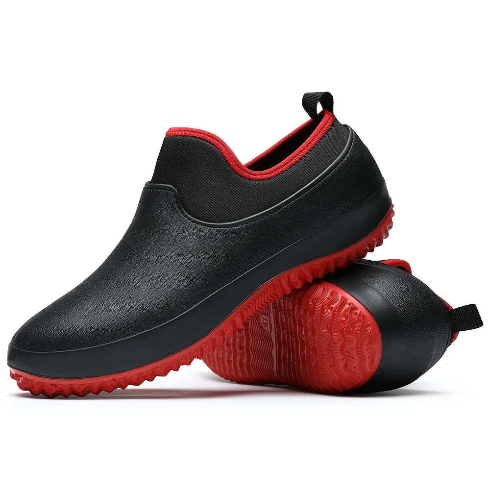 Men Chef Shoes Non Slip Work Sneakers Breathable Slip on Unisex Clogs Women Casual Walking Rain Shoes Plus Size 2024