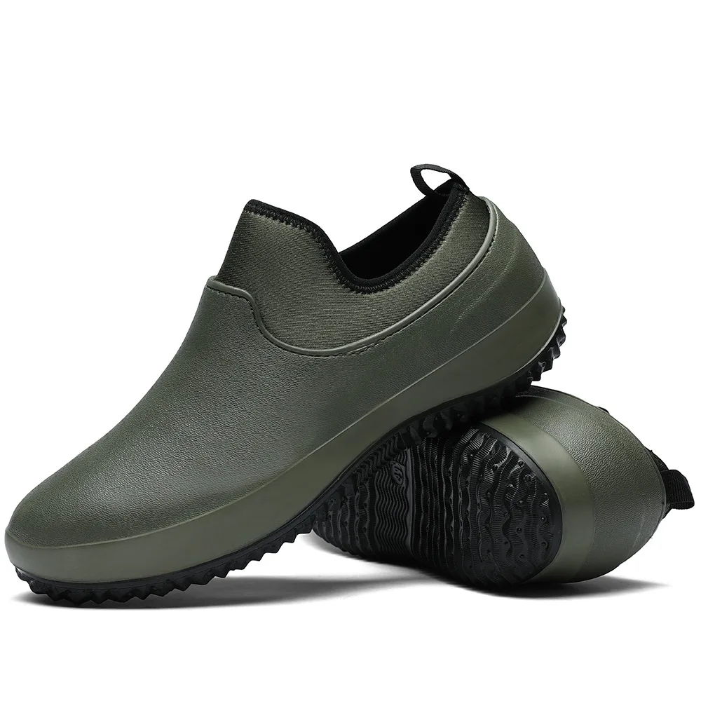 Men Chef Shoes Non Slip Work Sneakers Breathable Slip on Unisex Clogs Women Casual Walking Rain Shoes Plus Size 2024