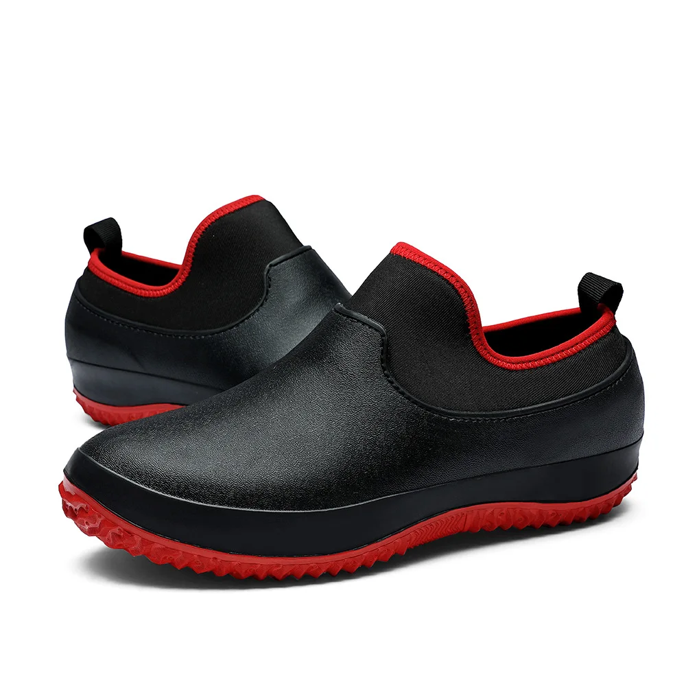 Men Chef Shoes Non Slip Work Sneakers Breathable Slip on Unisex Clogs Women Casual Walking Rain Shoes Plus Size 2024