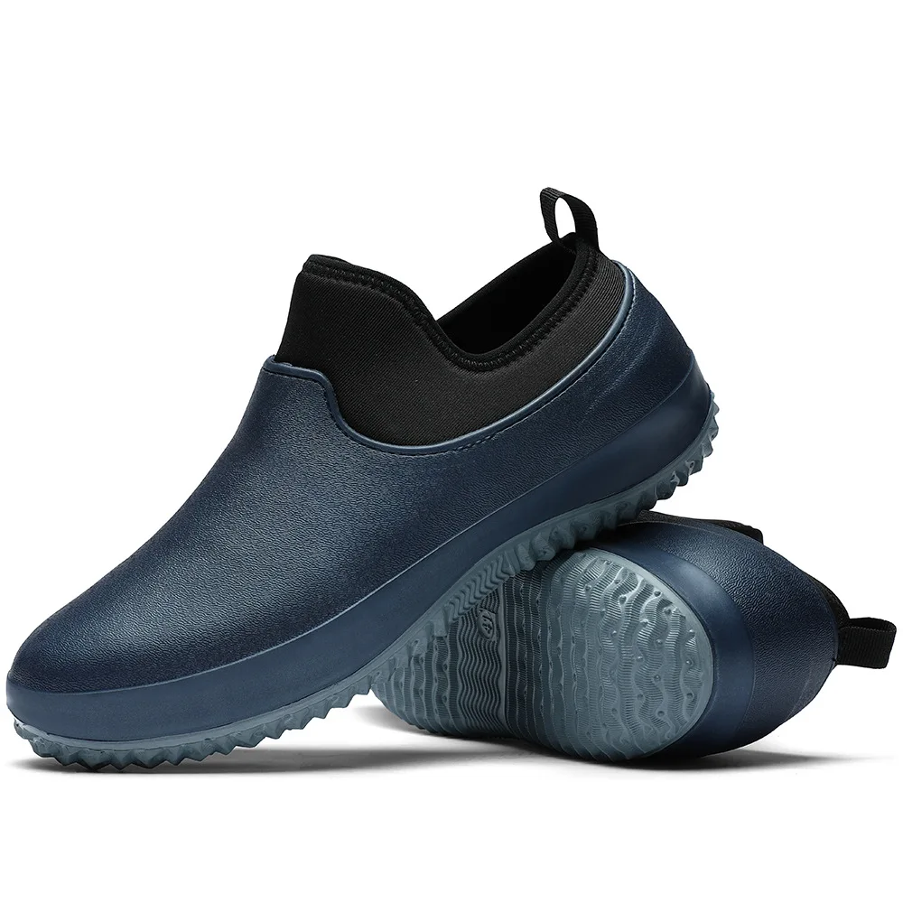 Men Chef Shoes Non Slip Work Sneakers Breathable Slip on Unisex Clogs Women Casual Walking Rain Shoes Plus Size 2024