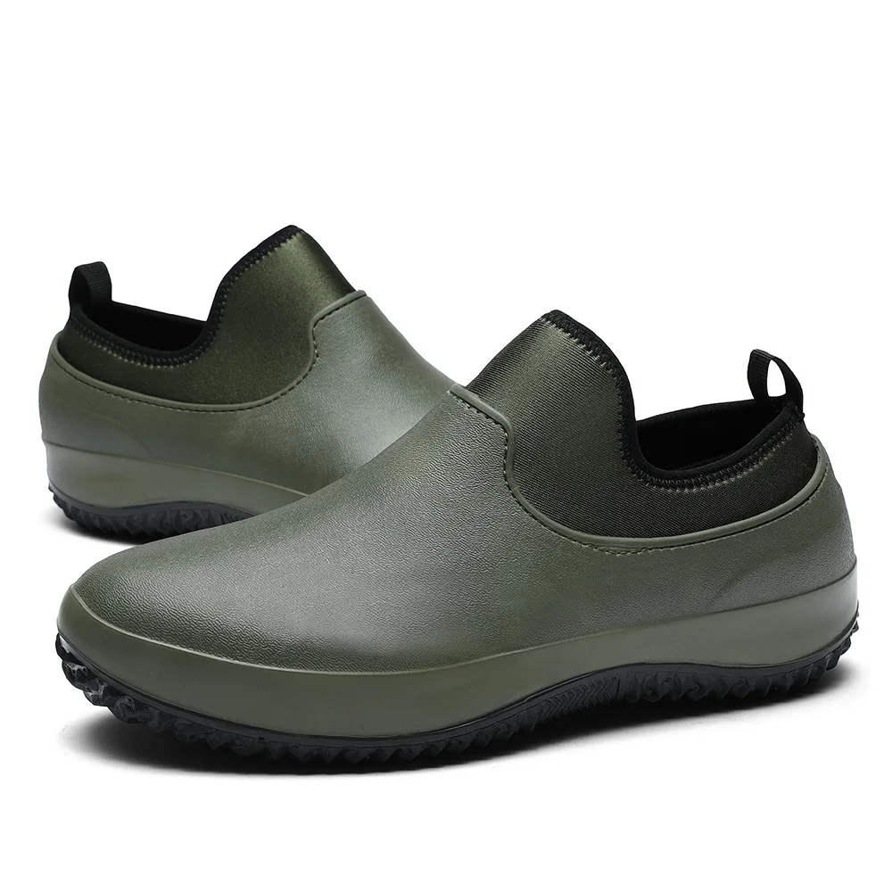 Men Chef Shoes Non Slip Work Sneakers Breathable Slip on Unisex Clogs Women Casual Walking Rain Shoes Plus Size 2024