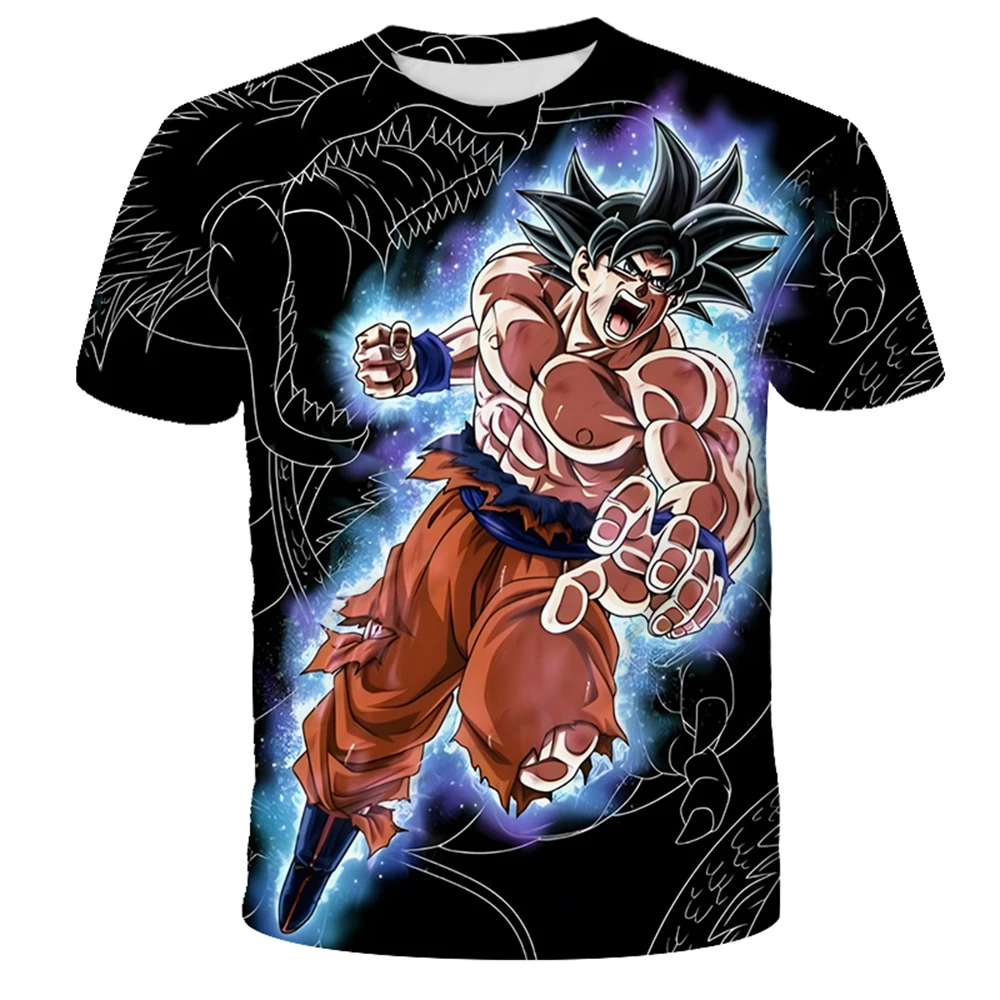 Dragon Ball Super Goku SSJ Power Up 3D Quick Dry T-Shirt Adult Kids Sports Casual DBZ Merch Summer Outdoor Fashion Streetwear