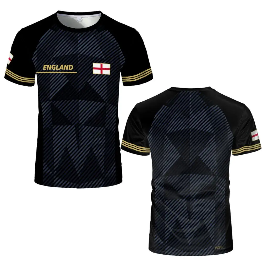 2026 New England Flag Printed Jersey Fashion Casual Streetwear Short Sleeve Top Men's And Women's Soccer Training O-Neck T-shirt