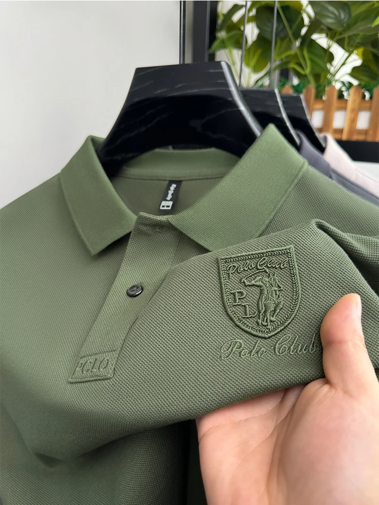 New Short Sleeved T-shirt Men's Lapel Summer Simple Polo Shirt Versatile Casual Men's Plus Size Top Trendy