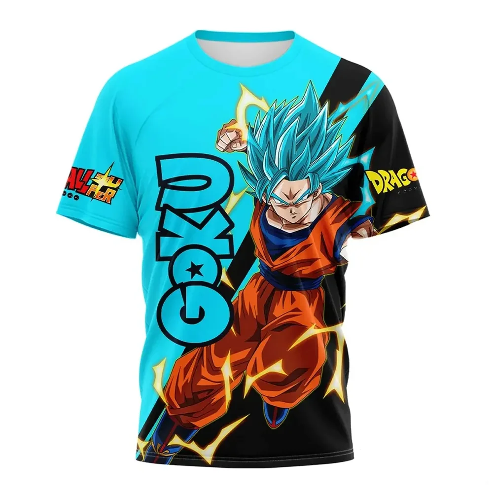 Dragon Ball Z Kid Goku Chibi 3D Printed T-Shirt Summer Casual Short Sleeve Anime Tee Adult and child role-playing T-shirts