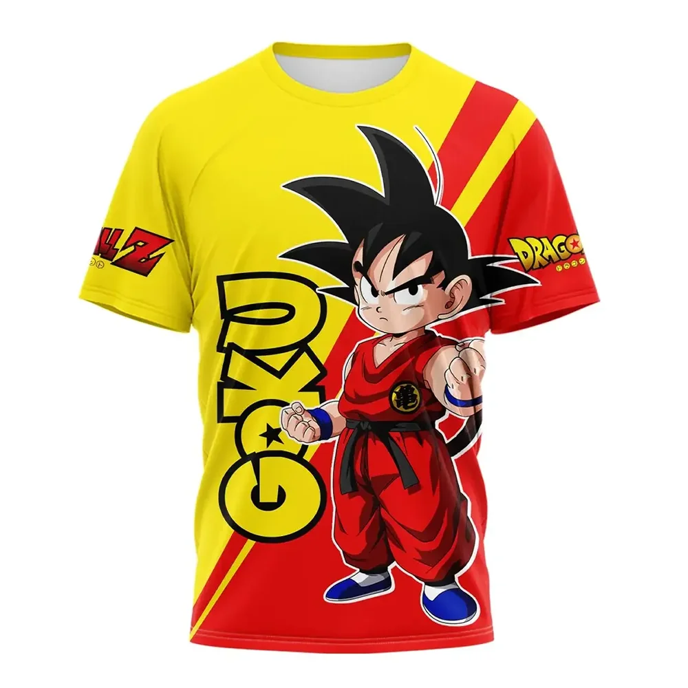 Dragon Ball Z Kid Goku Chibi 3D Printed T-Shirt Summer Casual Short Sleeve Anime Tee Adult and child role-playing T-shirts