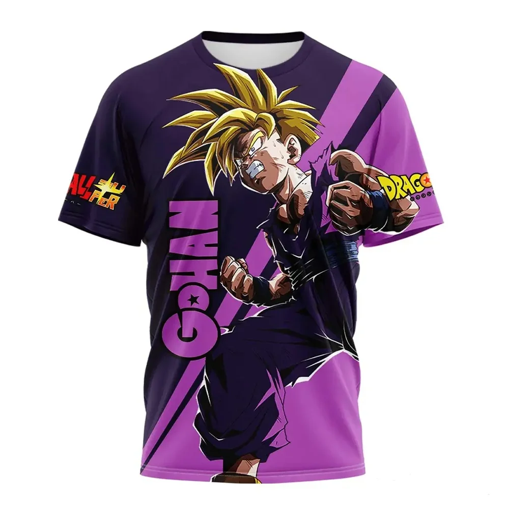 Dragon Ball Z Kid Goku Chibi 3D Printed T-Shirt Summer Casual Short Sleeve Anime Tee Adult and child role-playing T-shirts