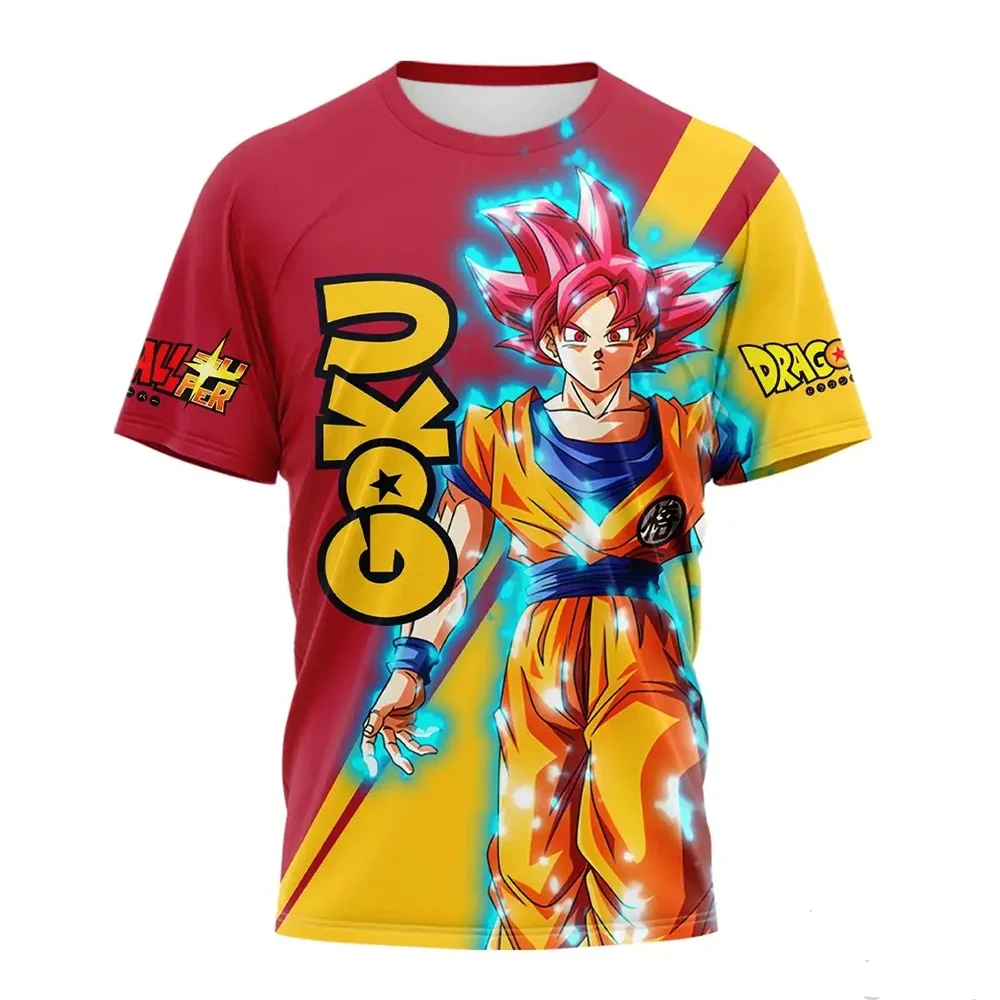 Dragon Ball Z Kid Goku Chibi 3D Printed T-Shirt Summer Casual Short Sleeve Anime Tee Adult and child role-playing T-shirts