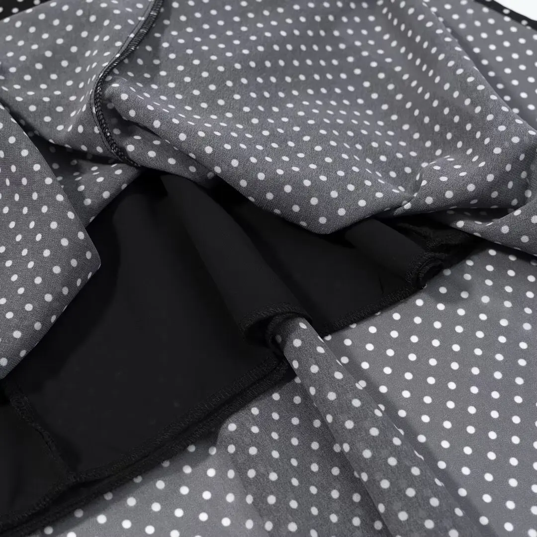 CharmChant Women's Polka Dot Sheer Chiffon Oversized Shirt & Maxi Skirt 2 Piece Set Spring 2026 Retro Elegant Chic Party Outfits