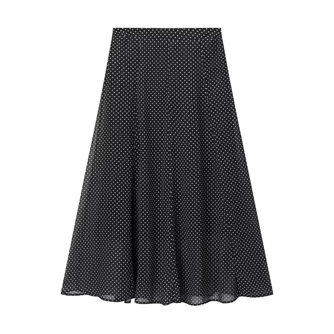 CharmChant Women's Polka Dot Sheer Chiffon Oversized Shirt & Maxi Skirt 2 Piece Set Spring 2026 Retro Elegant Chic Party Outfits