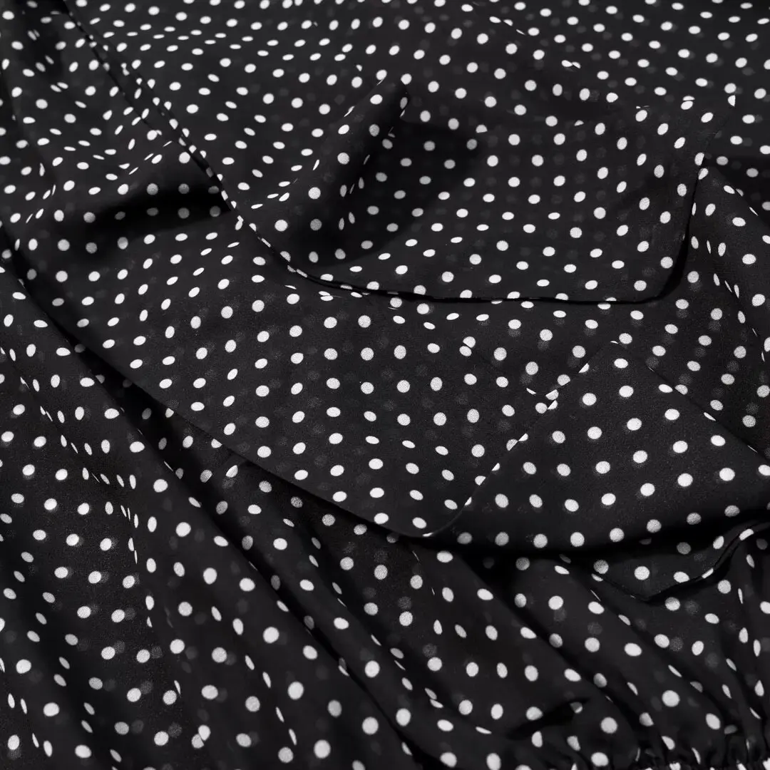 CharmChant Women's Polka Dot Sheer Chiffon Oversized Shirt & Maxi Skirt 2 Piece Set Spring 2026 Retro Elegant Chic Party Outfits
