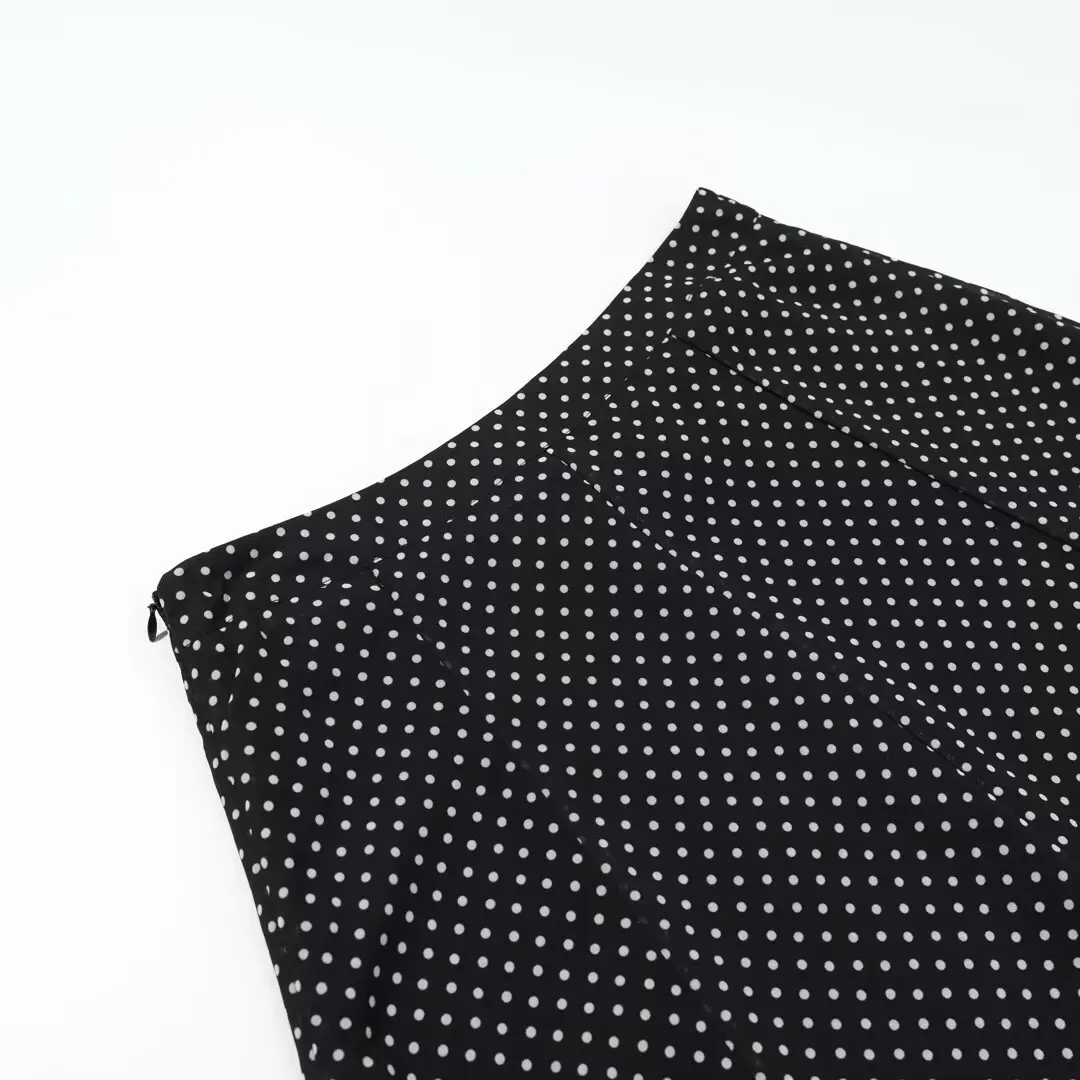 CharmChant Women's Polka Dot Sheer Chiffon Oversized Shirt & Maxi Skirt 2 Piece Set Spring 2026 Retro Elegant Chic Party Outfits
