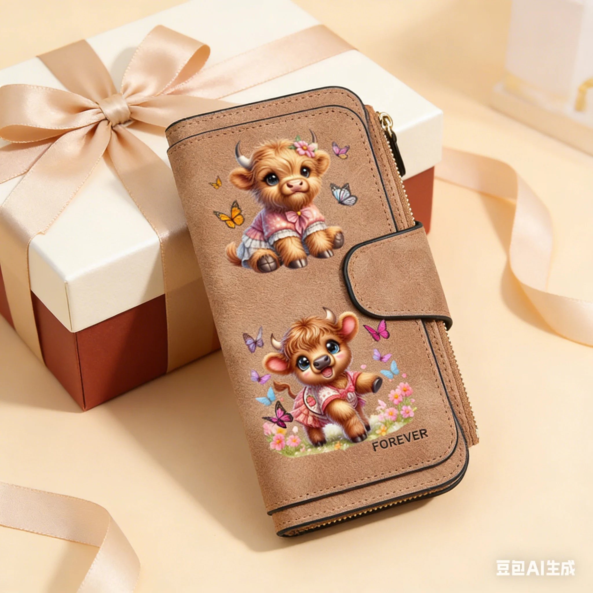 The new design is a highlight Women's Long Wallet features multiple card slots a coin pocket and a cell phone pouch Perfect gift