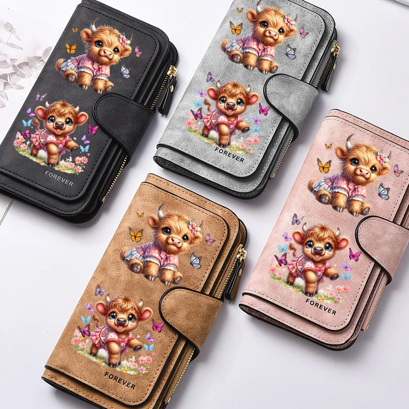 The new design is a highlight Women's Long Wallet features multiple card slots a coin pocket and a cell phone pouch Perfect gift