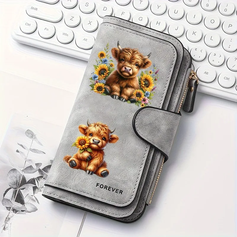 The new design is a highlight Women's Long Wallet features multiple card slots a coin pocket and a cell phone pouch Perfect gift