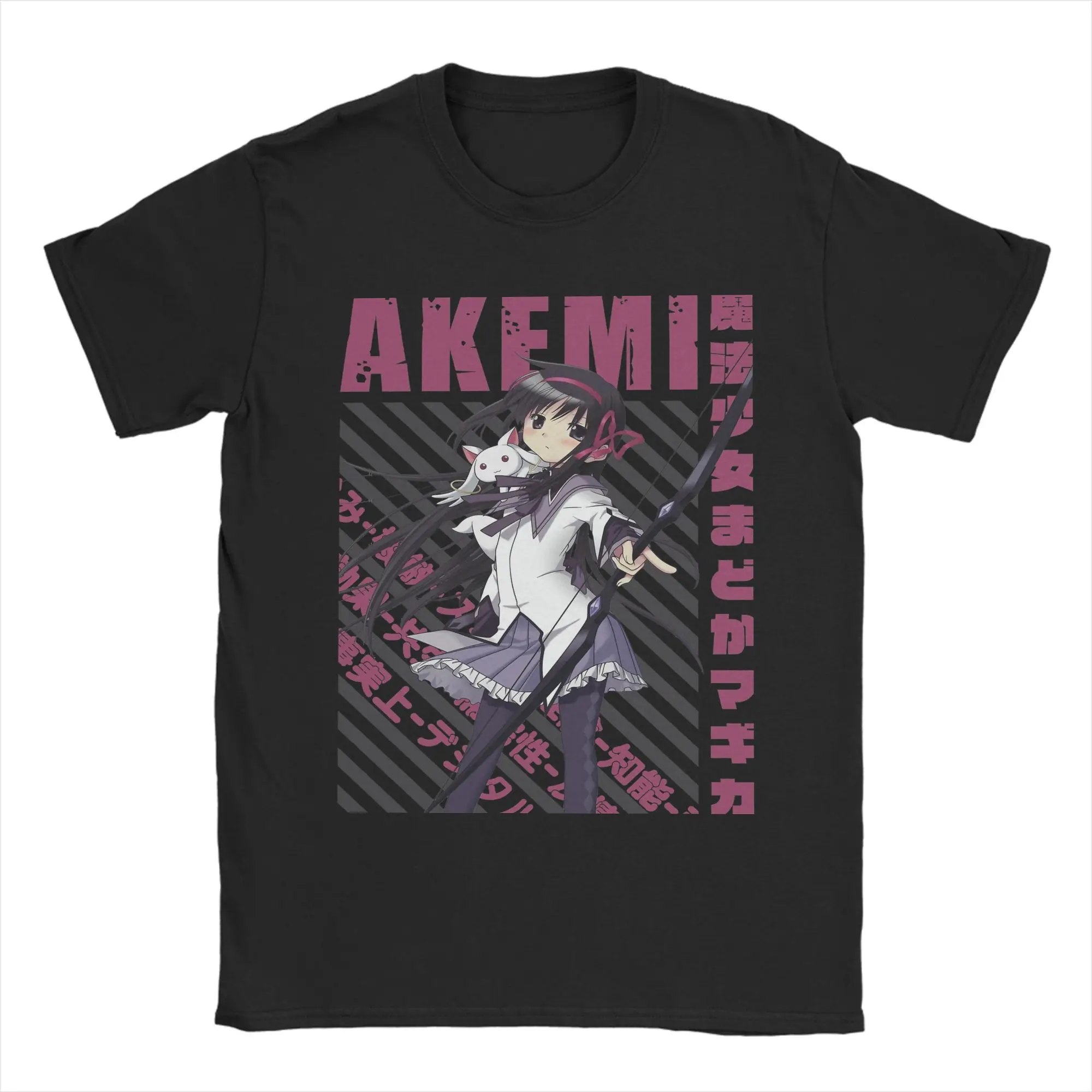 Men's T-Shirts Mahou Shoujo Homura Akemi Casual Cotton Tees Short Sleeve Madoka Magica Anime T Shirt O Neck Clothing Gift Idea