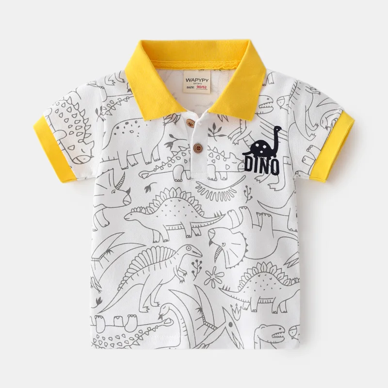 Toddler Kids Short Sleeve POLO Shirts Summer Casual Cotton Tees for Baby Outerwear Children 1 to 7 Y Solid T-shirts Baby Tops