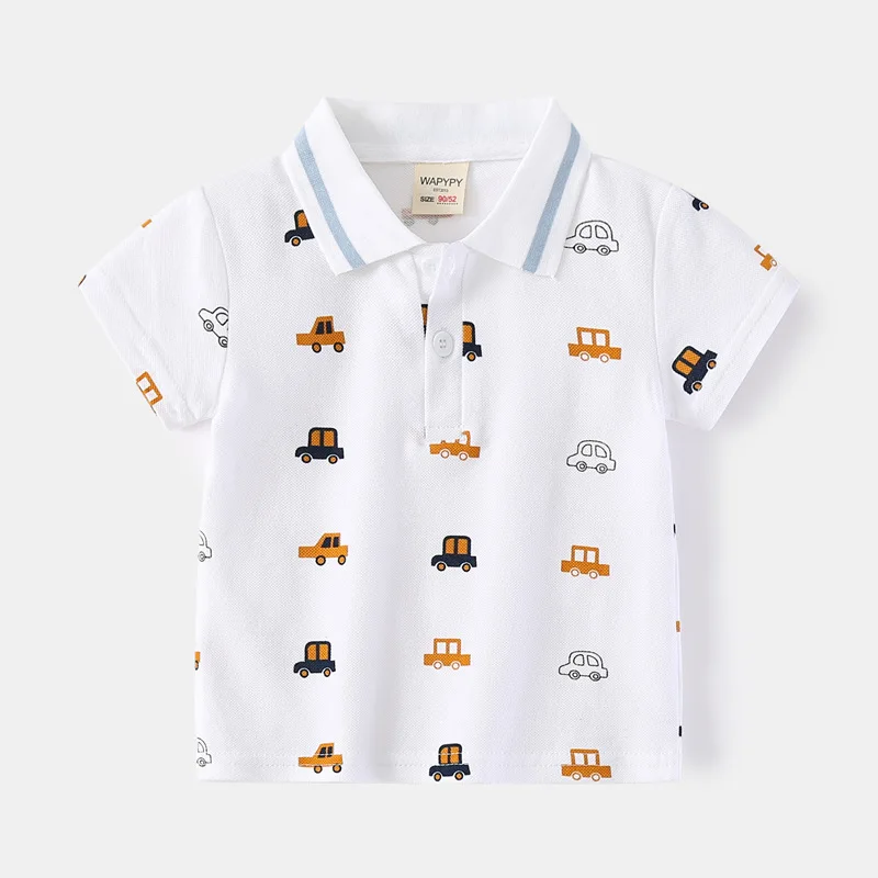 Toddler Kids Short Sleeve POLO Shirts Summer Casual Cotton Tees for Baby Outerwear Children 1 to 7 Y Solid T-shirts Baby Tops