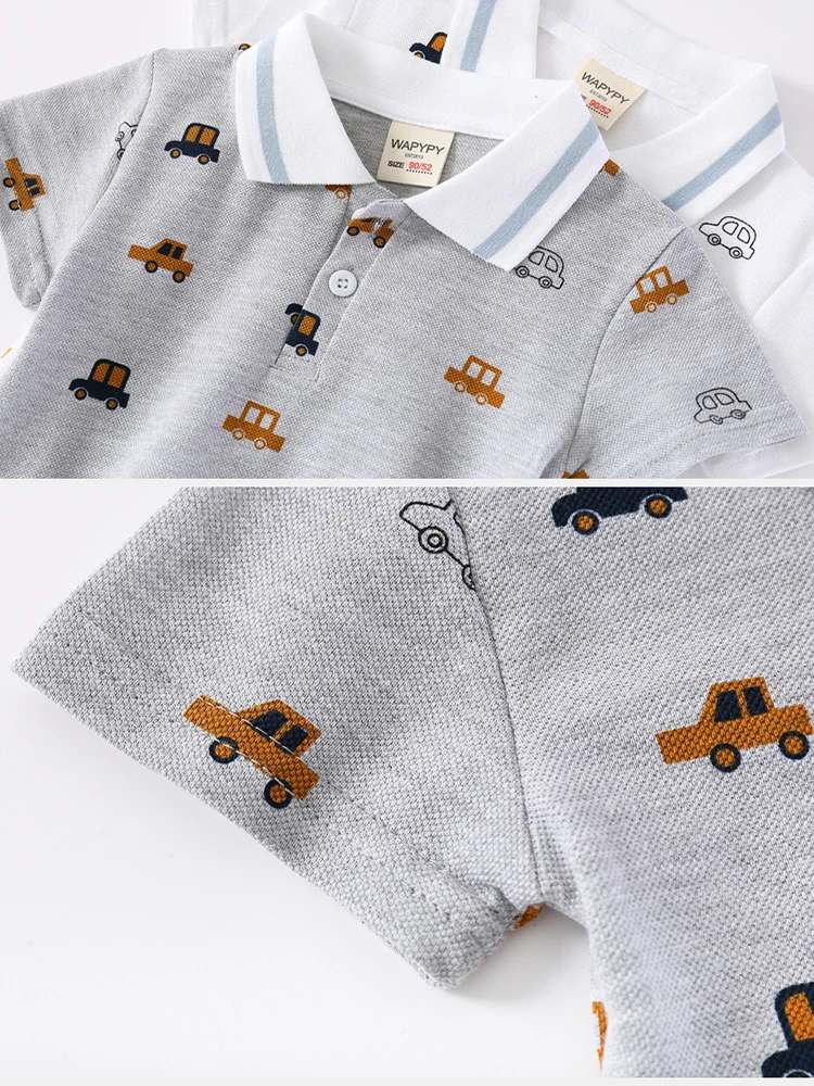 Toddler Kids Short Sleeve POLO Shirts Summer Casual Cotton Tees for Baby Outerwear Children 1 to 7 Y Solid T-shirts Baby Tops