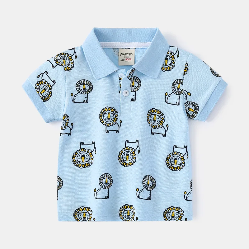 Toddler Kids Short Sleeve POLO Shirts Summer Casual Cotton Tees for Baby Outerwear Children 1 to 7 Y Solid T-shirts Baby Tops