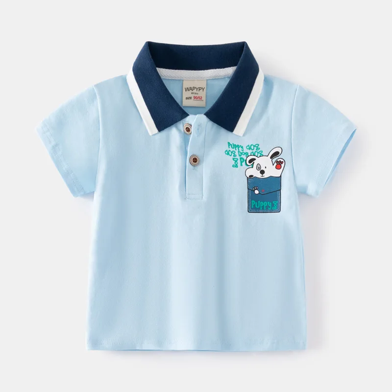 Toddler Kids Short Sleeve POLO Shirts Summer Casual Cotton Tees for Baby Outerwear Children 1 to 7 Y Solid T-shirts Baby Tops