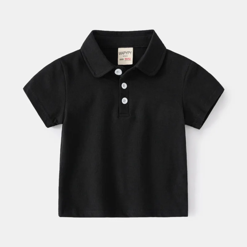 Toddler Kids Short Sleeve POLO Shirts Summer Casual Cotton Tees for Baby Outerwear Children 1 to 7 Y Solid T-shirts Baby Tops