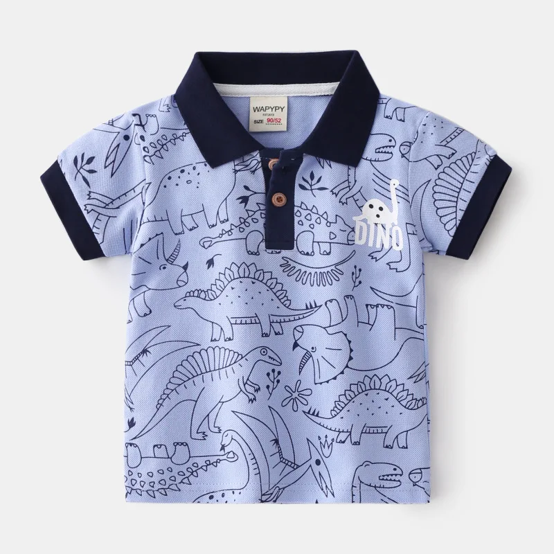 Toddler Kids Short Sleeve POLO Shirts Summer Casual Cotton Tees for Baby Outerwear Children 1 to 7 Y Solid T-shirts Baby Tops