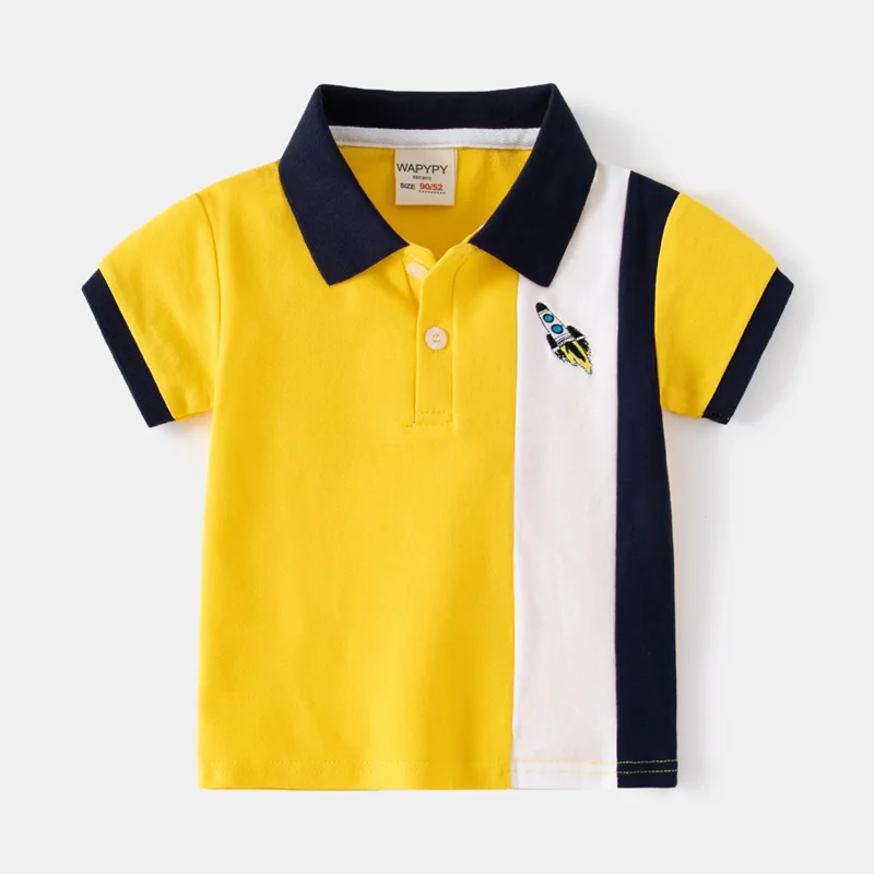 Toddler Kids Short Sleeve POLO Shirts Summer Casual Cotton Tees for Baby Outerwear Children 1 to 7 Y Solid T-shirts Baby Tops