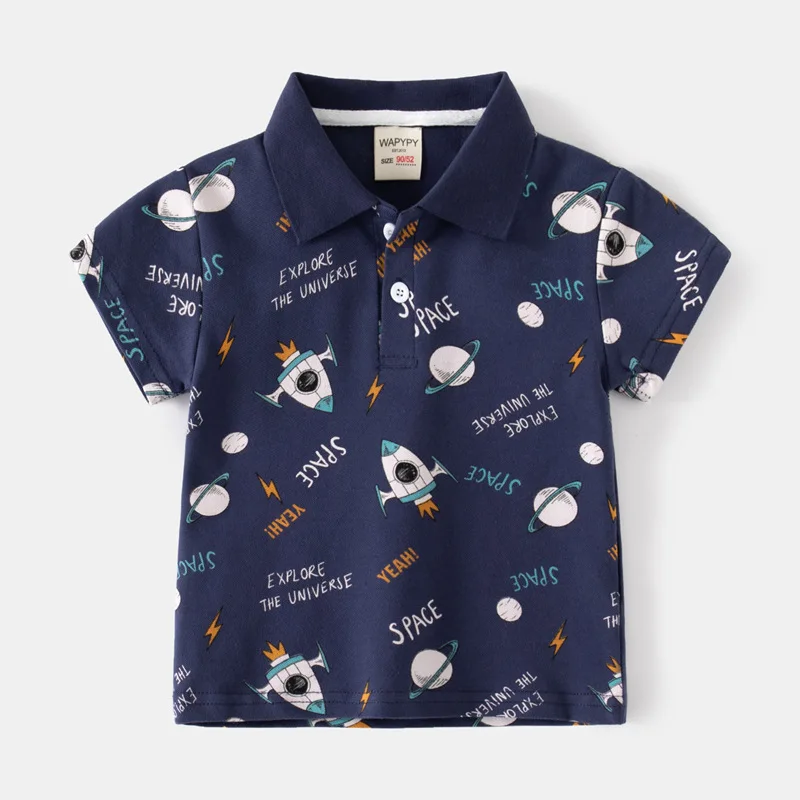 Toddler Kids Short Sleeve POLO Shirts Summer Casual Cotton Tees for Baby Outerwear Children 1 to 7 Y Solid T-shirts Baby Tops