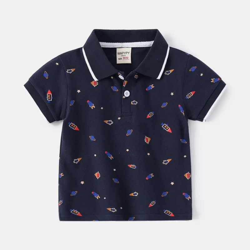 Toddler Kids Short Sleeve POLO Shirts Summer Casual Cotton Tees for Baby Outerwear Children 1 to 7 Y Solid T-shirts Baby Tops
