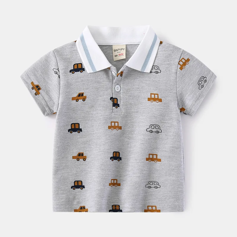 Toddler Kids Short Sleeve POLO Shirts Summer Casual Cotton Tees for Baby Outerwear Children 1 to 7 Y Solid T-shirts Baby Tops