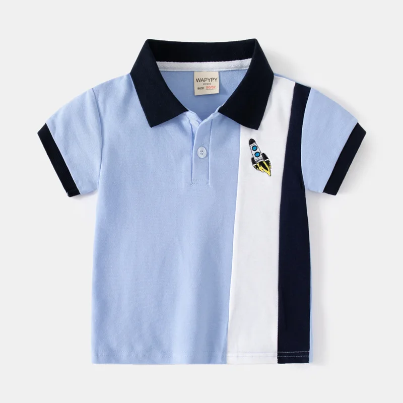 Toddler Kids Short Sleeve POLO Shirts Summer Casual Cotton Tees for Baby Outerwear Children 1 to 7 Y Solid T-shirts Baby Tops