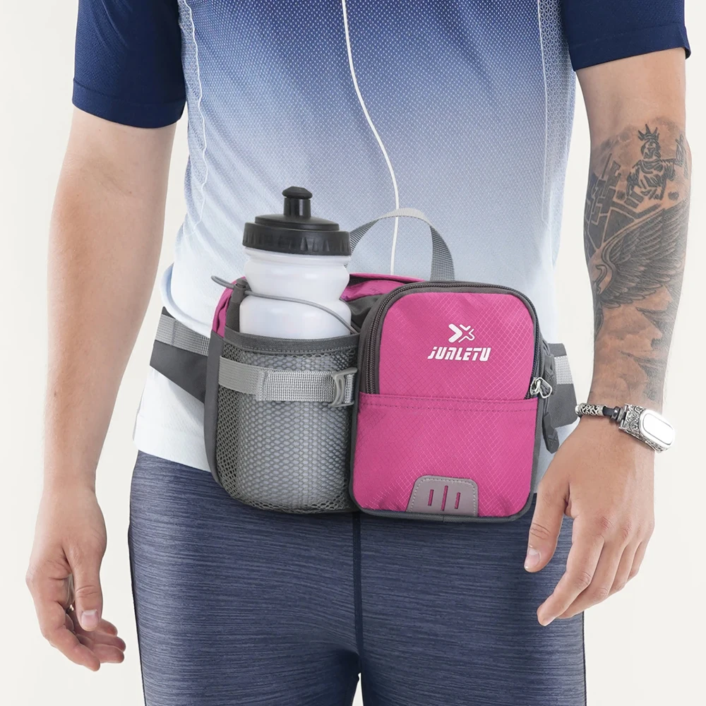 1PCSFanny Pack Waist Bag - Unisex Running Gear with Phone & Water Bottle Holder, Adjustable Belt for Travel, Workout & Hiking