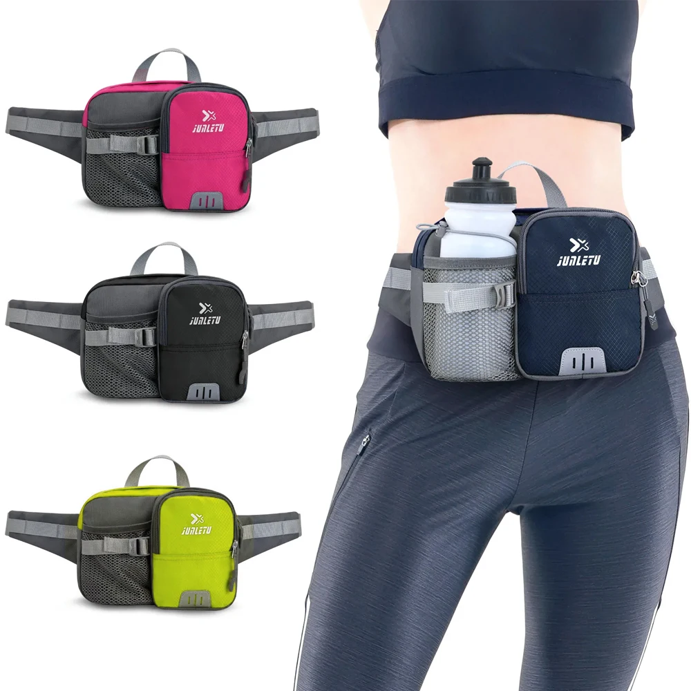 1PCSFanny Pack Waist Bag - Unisex Running Gear with Phone & Water Bottle Holder, Adjustable Belt for Travel, Workout & Hiking