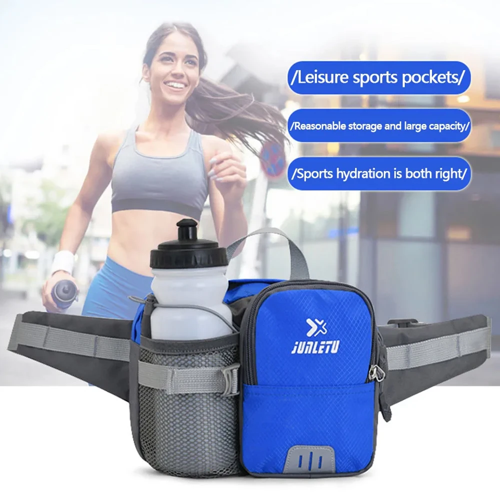 1PCSFanny Pack Waist Bag - Unisex Running Gear with Phone & Water Bottle Holder, Adjustable Belt for Travel, Workout & Hiking