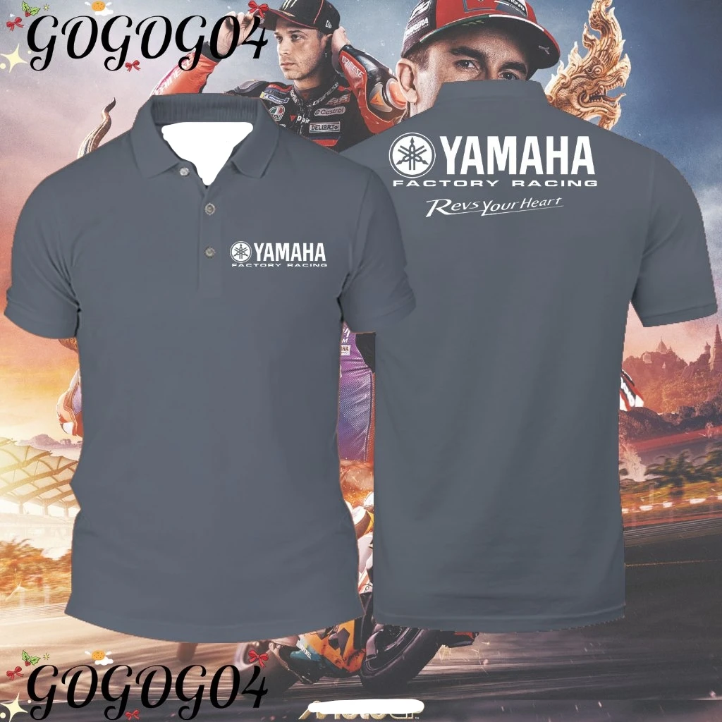 YAMAHA Motorcycle Racing Team Polo Shirt Exclusive Racing Version MXGP Off-Road Riding Short Sleeve Venue Uniform Work Shirt