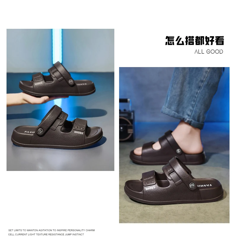 Men's Premium Summer Slippers Fashion Anti-slip Outdoor Beach Sandals 2026 New Soft Sole EVA Slides Thick Sole Casual slippers