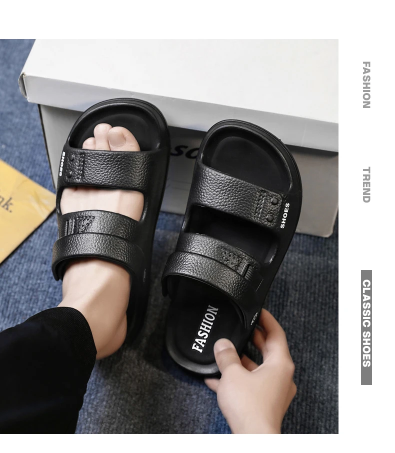 Men's Premium Summer Slippers Fashion Anti-slip Outdoor Beach Sandals 2026 New Soft Sole EVA Slides Thick Sole Casual slippers
