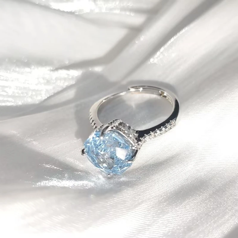 925 Sterling Silver Stylish Fine Octagon Millennium Rose Cut Zircon Ring Birthday Party Anniversary Gift