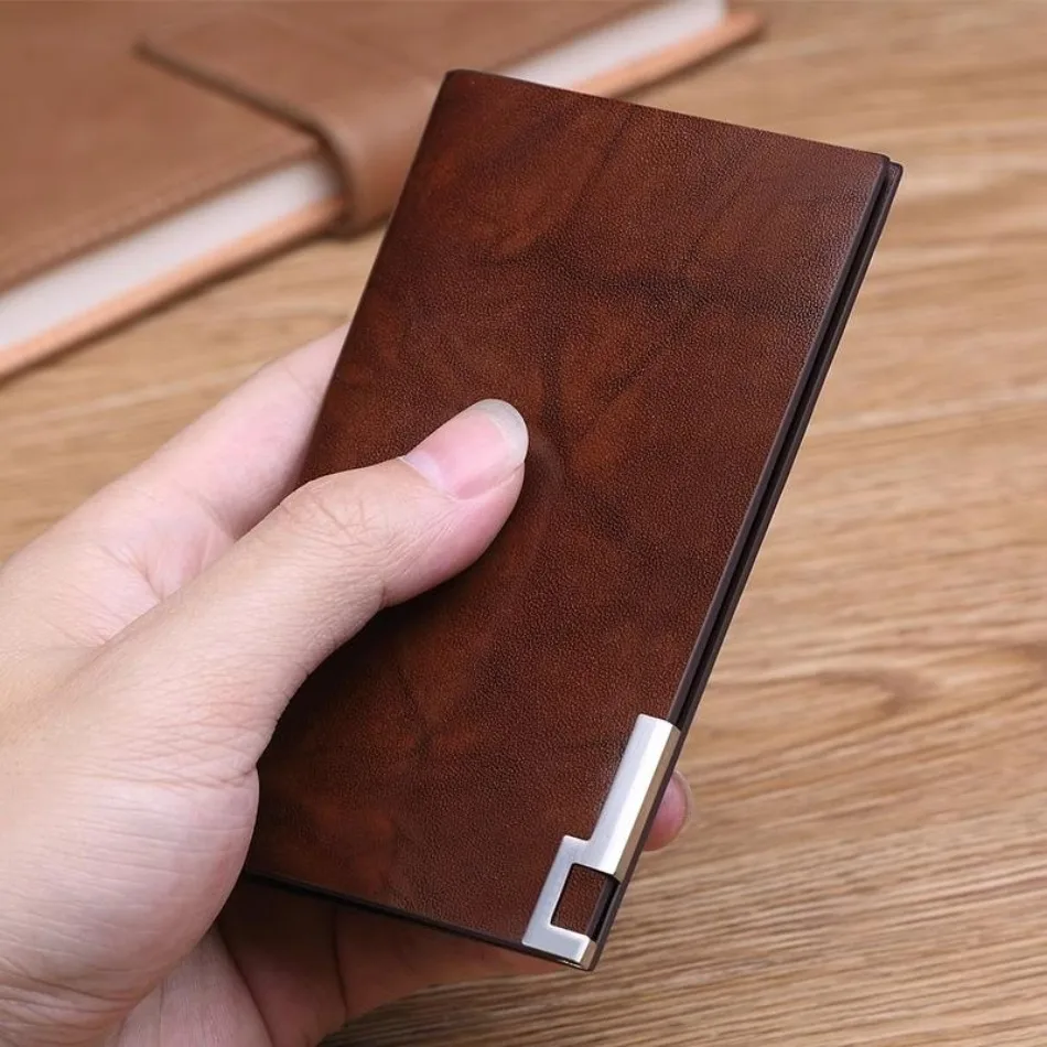 New in Trendy Men's Short Wallet Horizontal Vertical Slim Card Holder Wallet Card Bag for Students ID Bank Card Card Holder