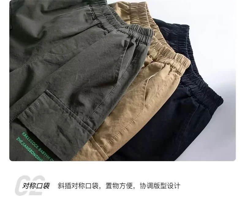 New Boys Cargo Pants Summer Autumn Casual Long Style Trousers Kids Joggers Spring Children Sport Pants 4-14 Years