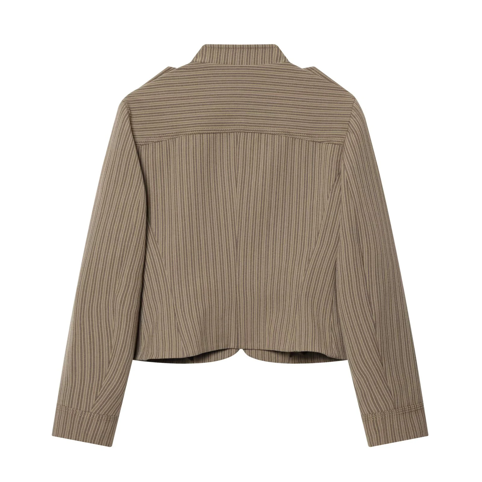 European and American style women's new fashion stripe slim-fit suit jacket and high-waisted pants set