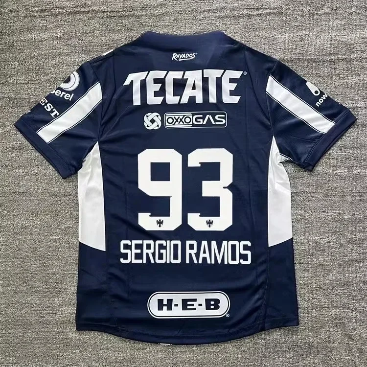 2025-2026 Best-selling new 3D printed Monterrey football jersey for men and women, quick-drying shirt, breathable T-shirt