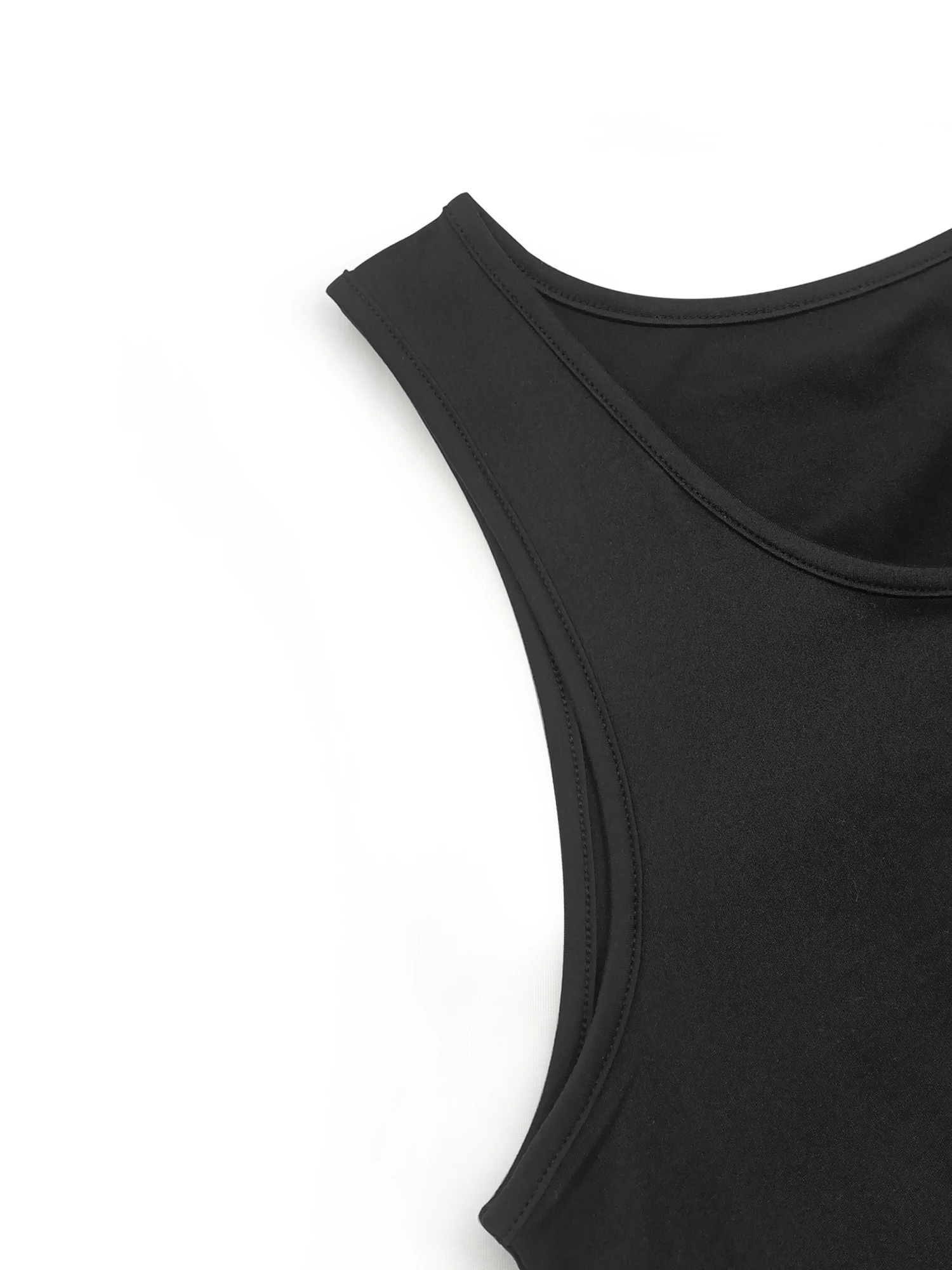 Summer 2026 Basic Sleeveless Tank Dress Solid Color Crew Neck Loose A-Line T-Shirt Casual Daily Wear