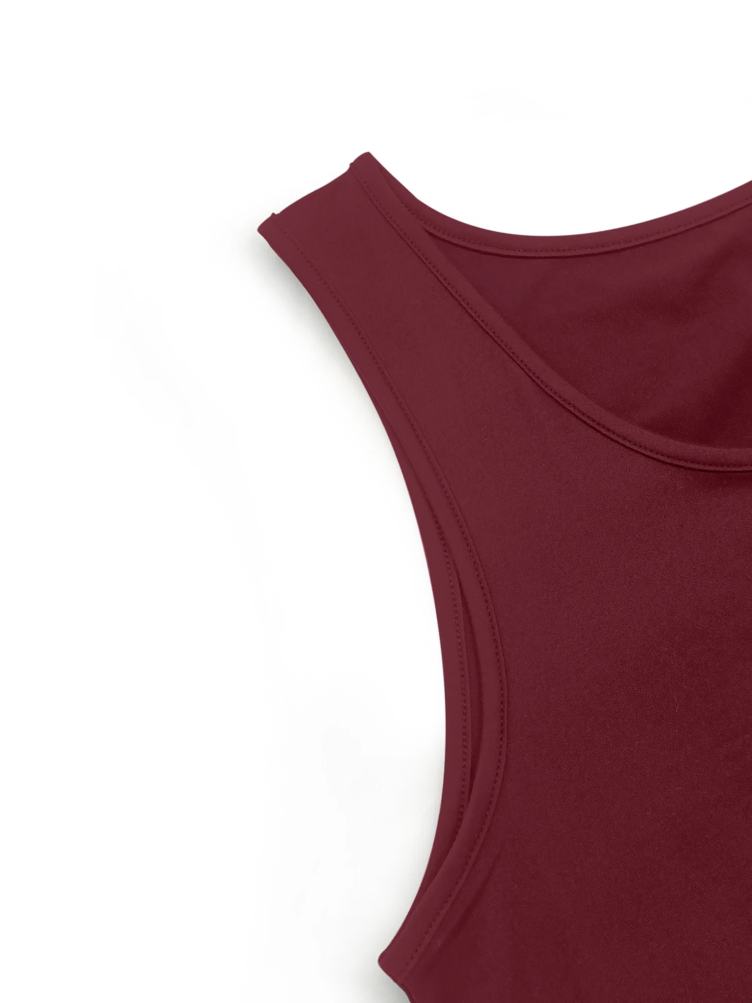 Summer 2026 Basic Sleeveless Tank Dress Solid Color Crew Neck Loose A-Line T-Shirt Casual Daily Wear