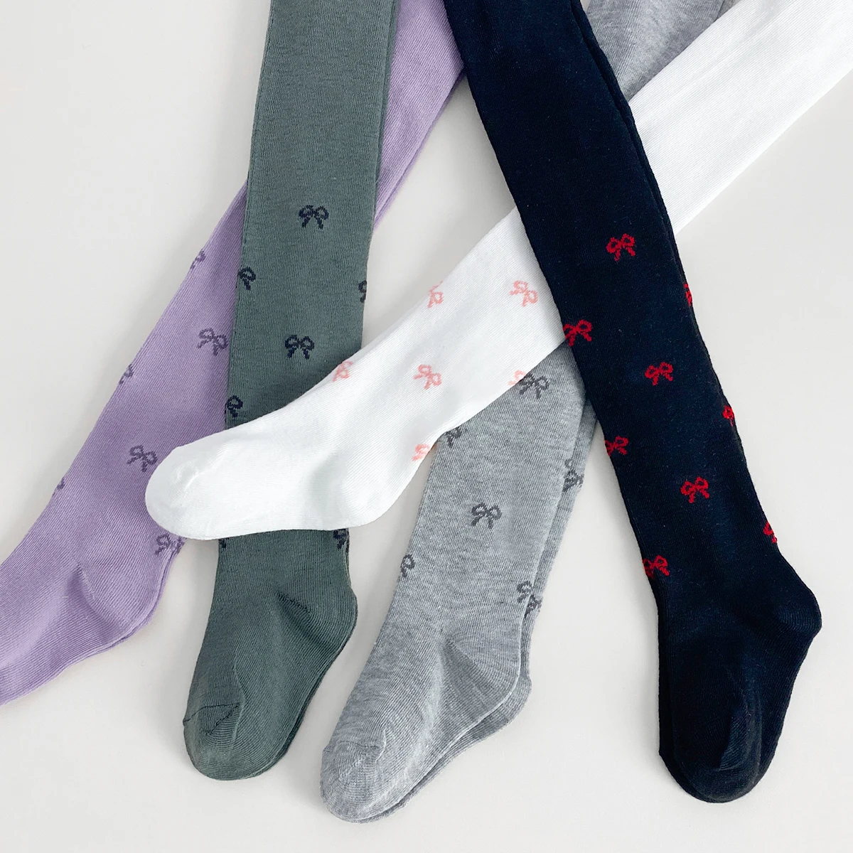 5 PCS Mid-Thickness Plain Baby Toddler Leggings Socks – Children Girl Kid Tights for Casual, School & Layering