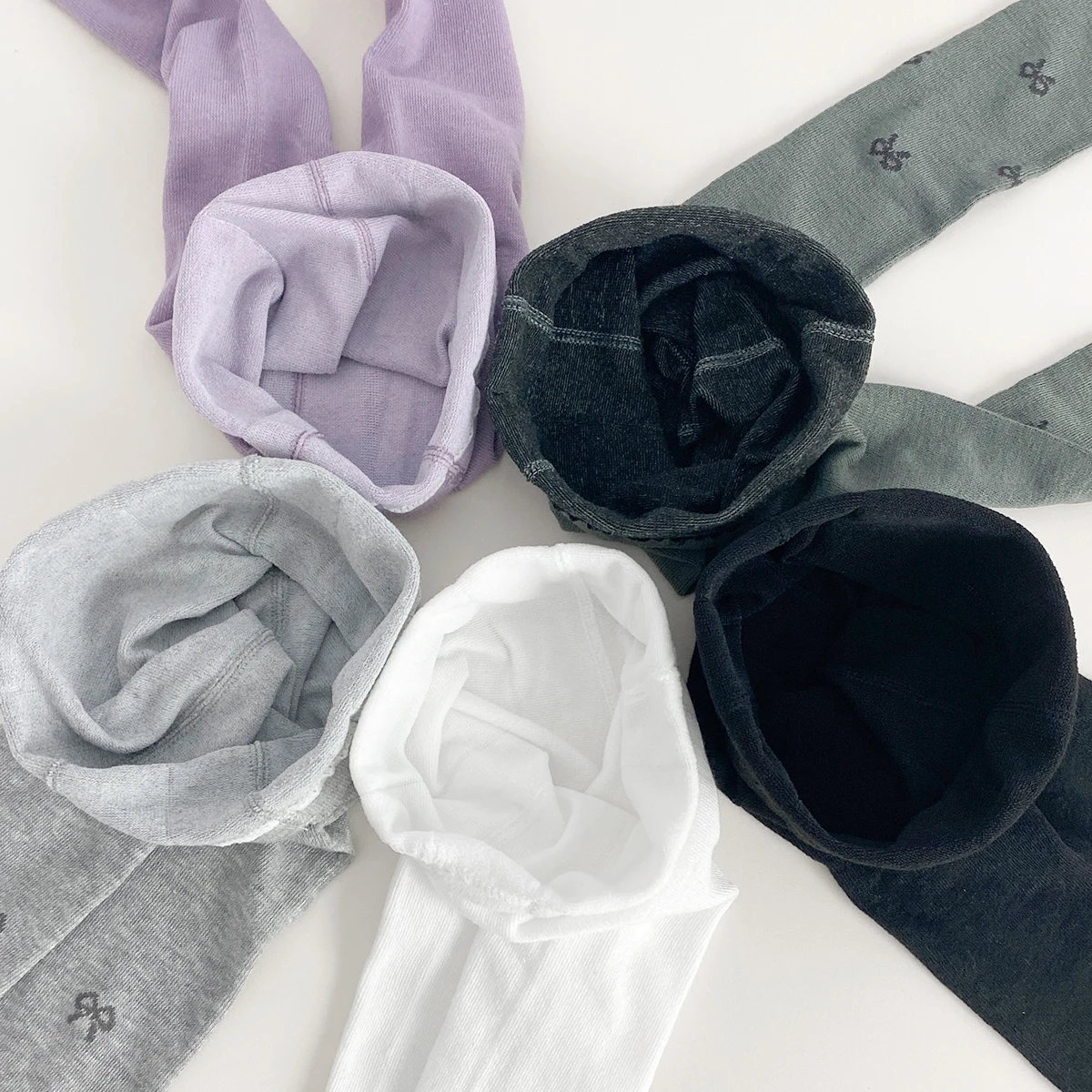 5 PCS Mid-Thickness Plain Baby Toddler Leggings Socks – Children Girl Kid Tights for Casual, School & Layering