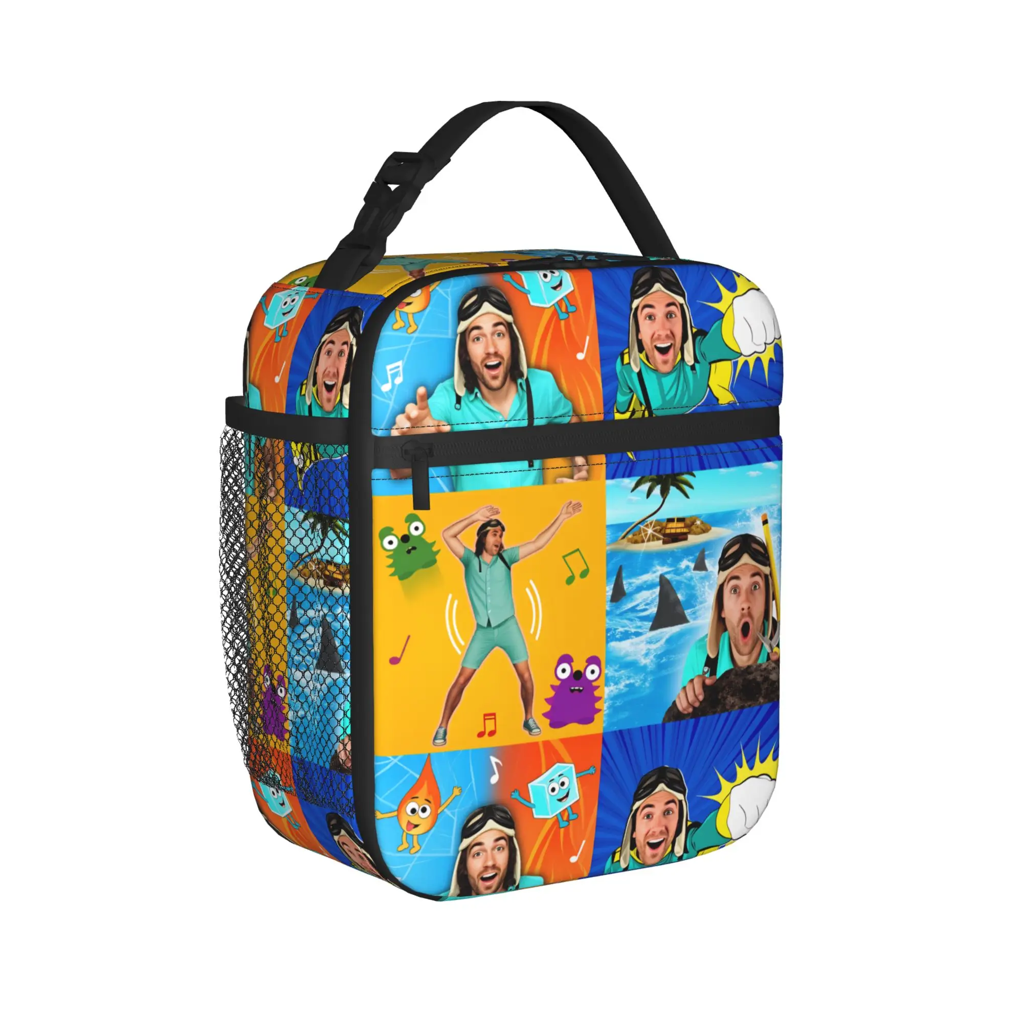 Danny Go Animated Programs Lunch Bag Cute Lunch Box Portable Zipper Thermal Lunch Bags For Men Waterproof Print Cooler Bag